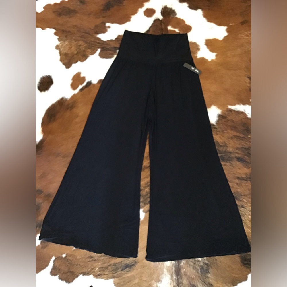 NIC+ZOE Classic Black Wide-Leg Lounge Pants